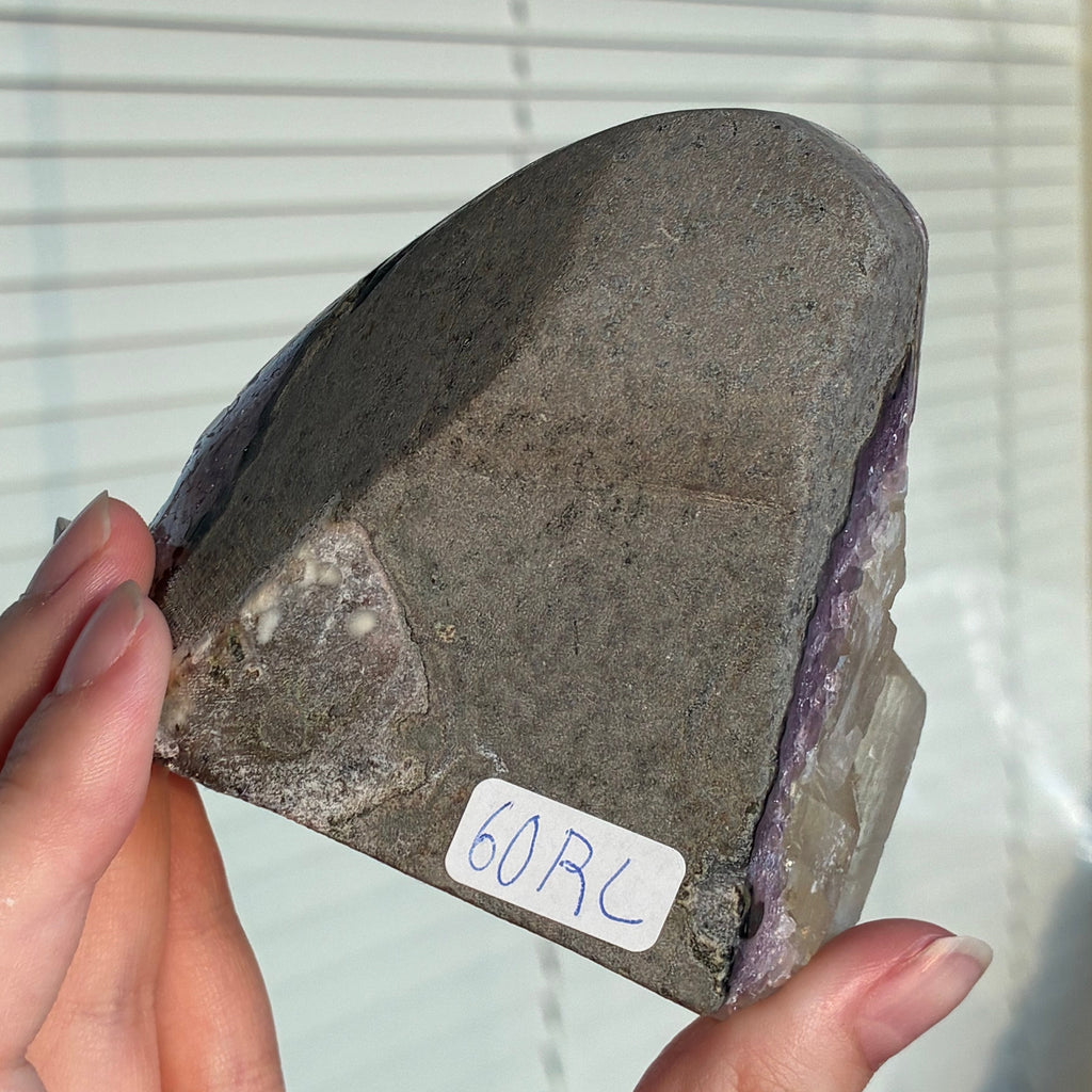 Amethyst with Calcite