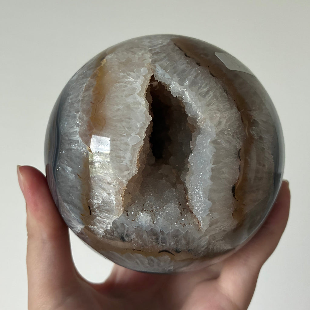 Druzy akaatti kuula